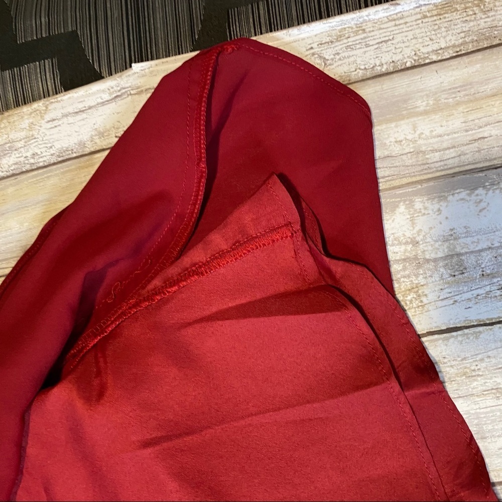 BB Dakota Dark Red Dress V neck Sz 10 - Picture 12 of 12